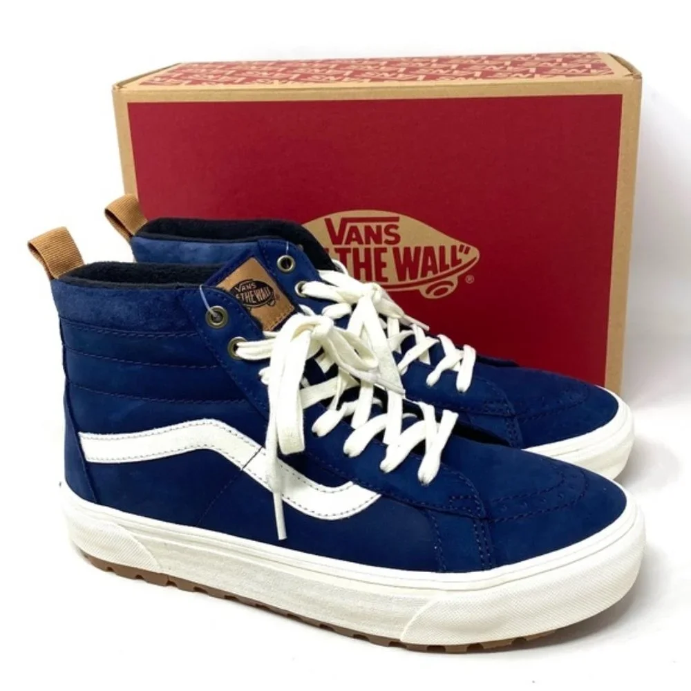 VANS SK8-Hi MTE-1 Shoes High Top Nubuck Blue Men’s Size Sneakers VN0A5HZYA07 - Picture 1 of 10